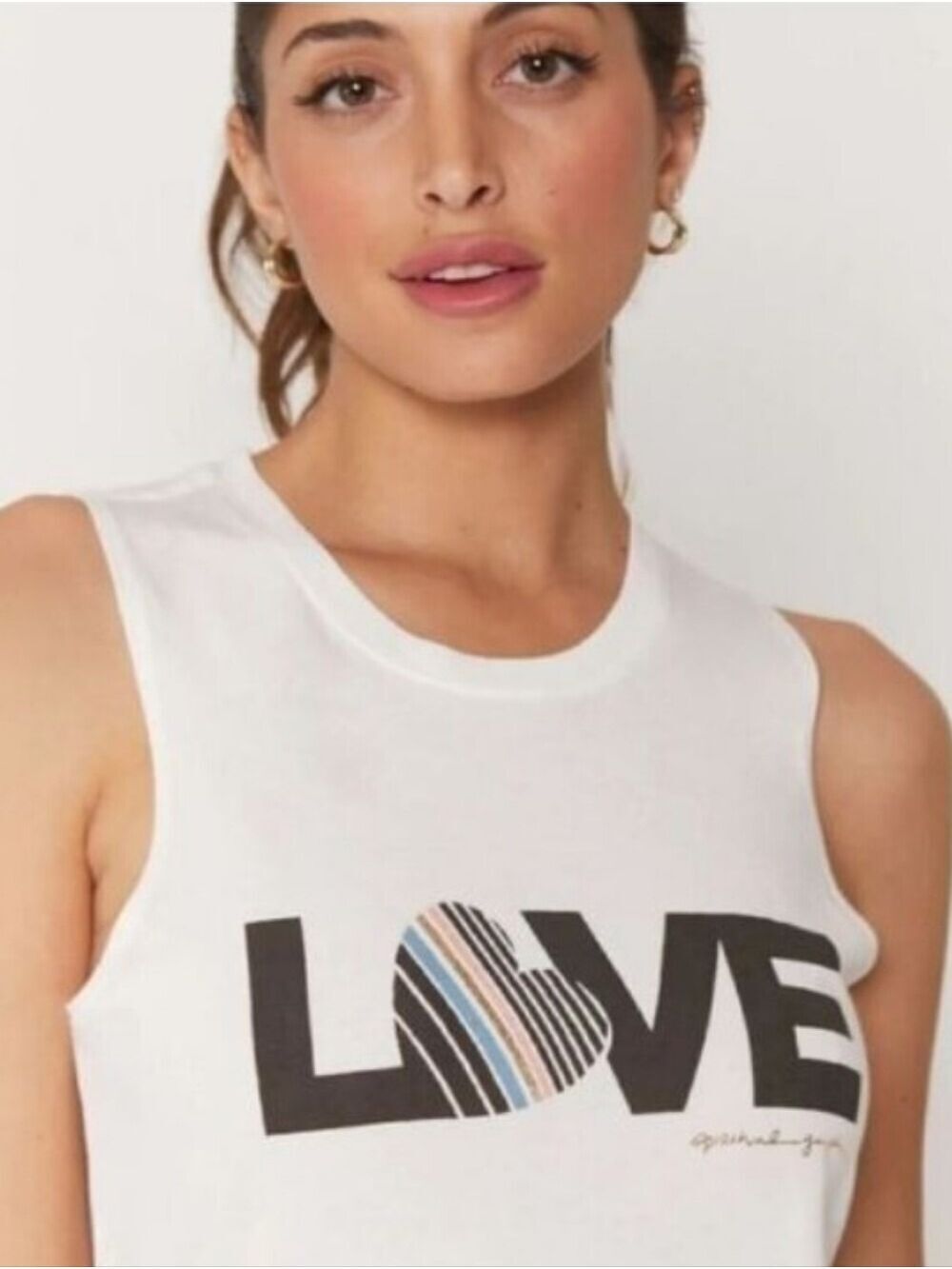 Spiritual Gangster LOVE Graphic Cotton Modal Muscle Tank Top Size Large - Picture 3 of 11
